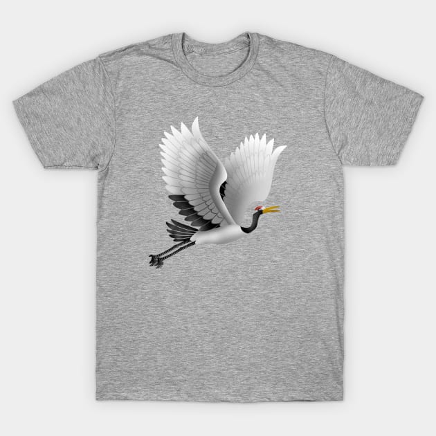 Snow crane(Ver.1) T-Shirt by CleanRain3675